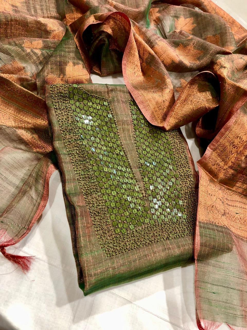 Silk Banaras Salwar Material