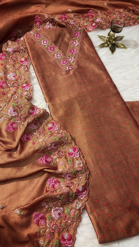 Vichitra Silk Salwar Material