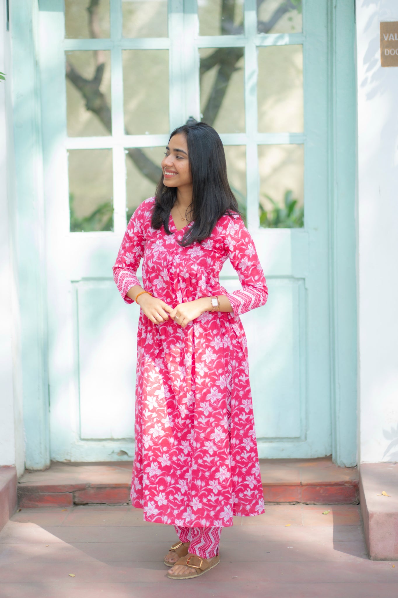 AA143 Pink Floral Co-Ord Set