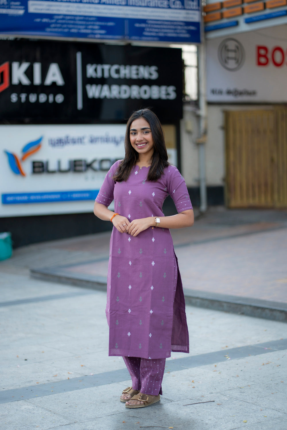 AA229 Plum Cotton CoOrd Set