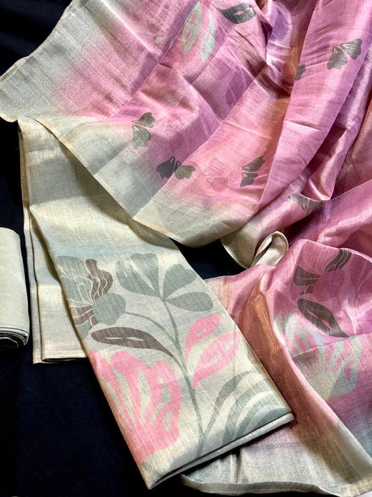 Tissue Silk Salwar Material (3 Pc Set)