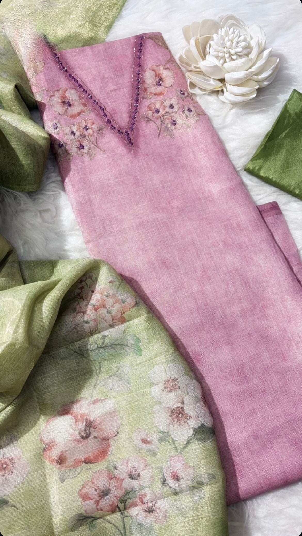 Shimmer Silk Salwar Materials(4 colours)