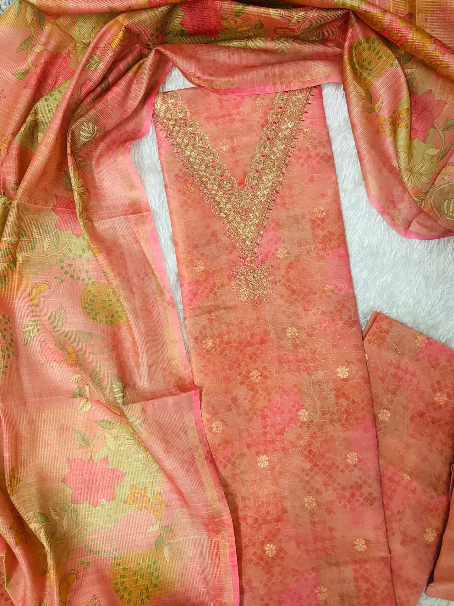 Chanderi Silk Salwar Material