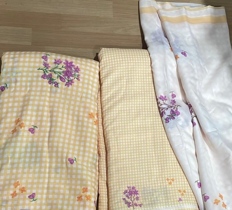 Yellow Mul Cotton Salwar material