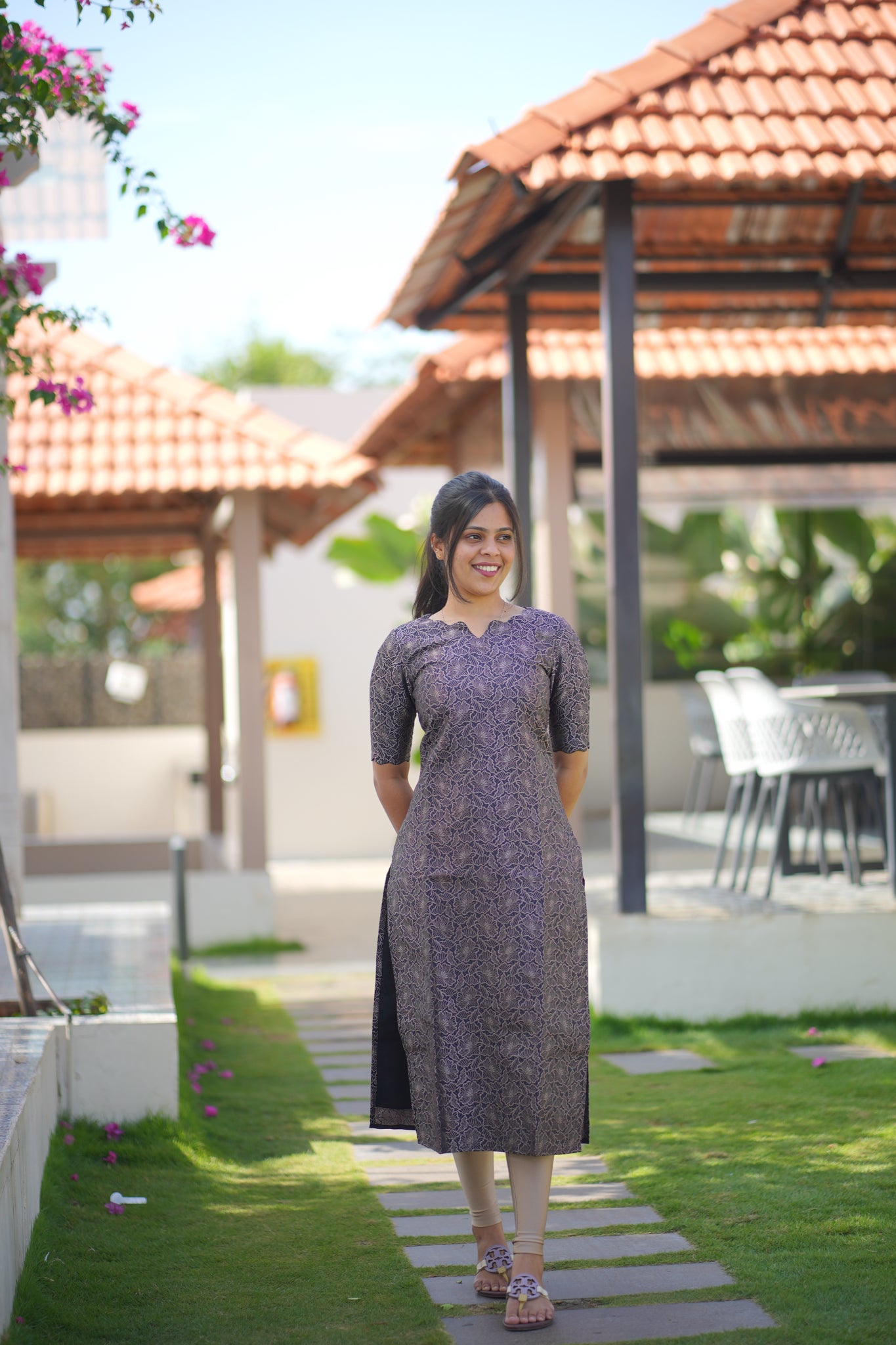 AA105 Black Art Silk Kurti with Red Golden motifs Shimmer Dupatta (Function Wear)