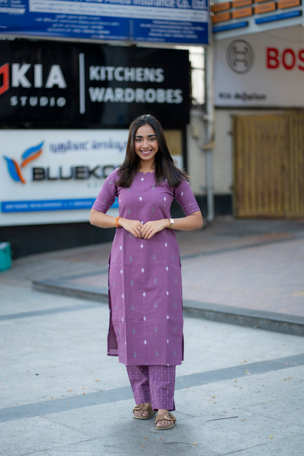 AA229 Plum Cotton CoOrd Set
