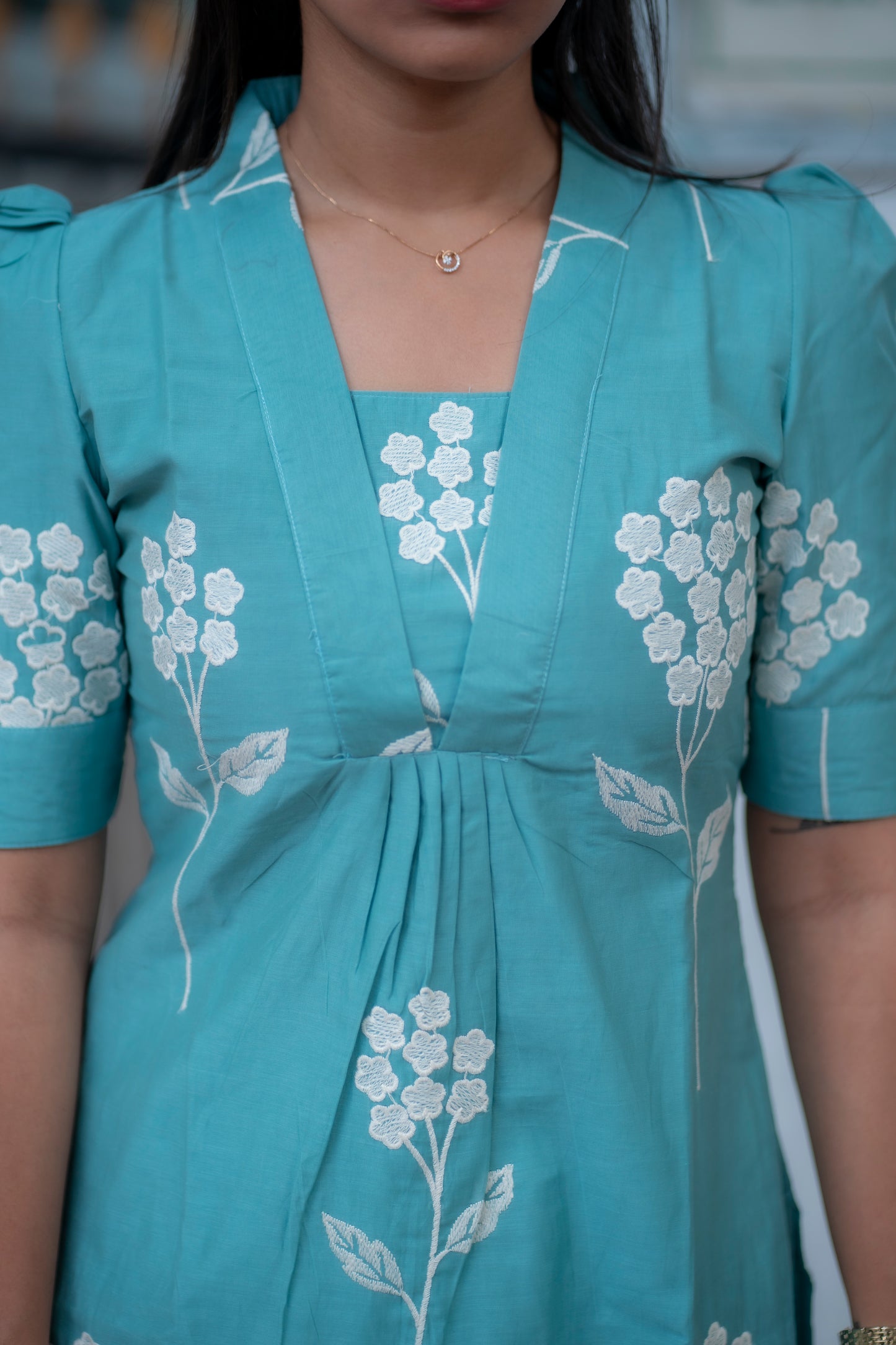 AA090 Mul Chanderi Kurti