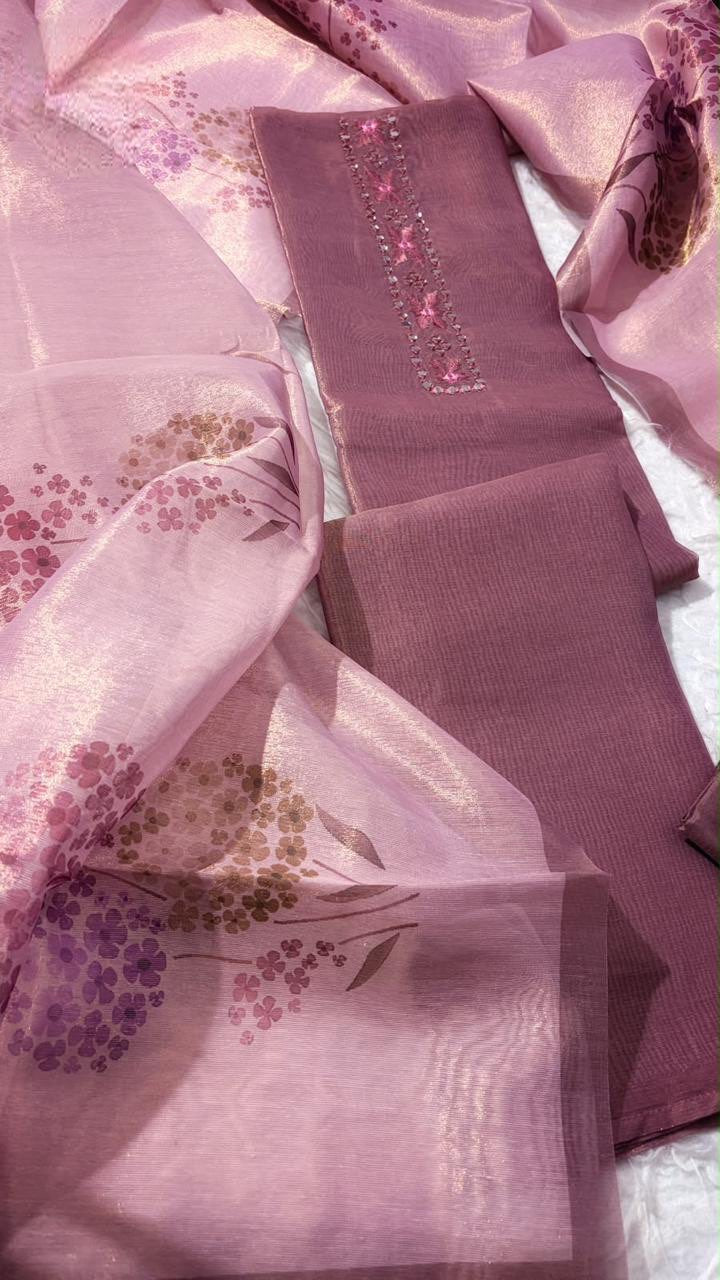 Tissue Silk Salwar material