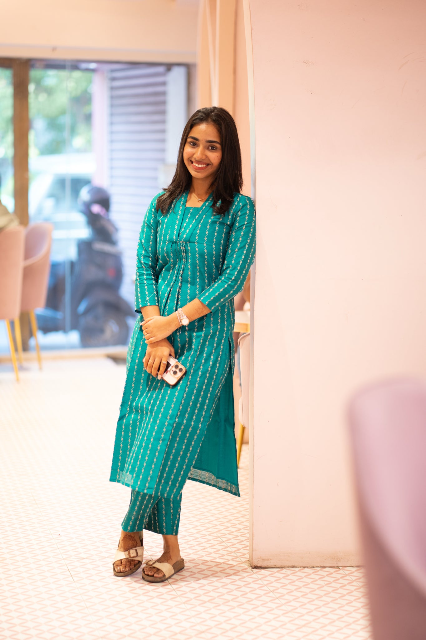 AA136 Teal Blue Co-Ord Set