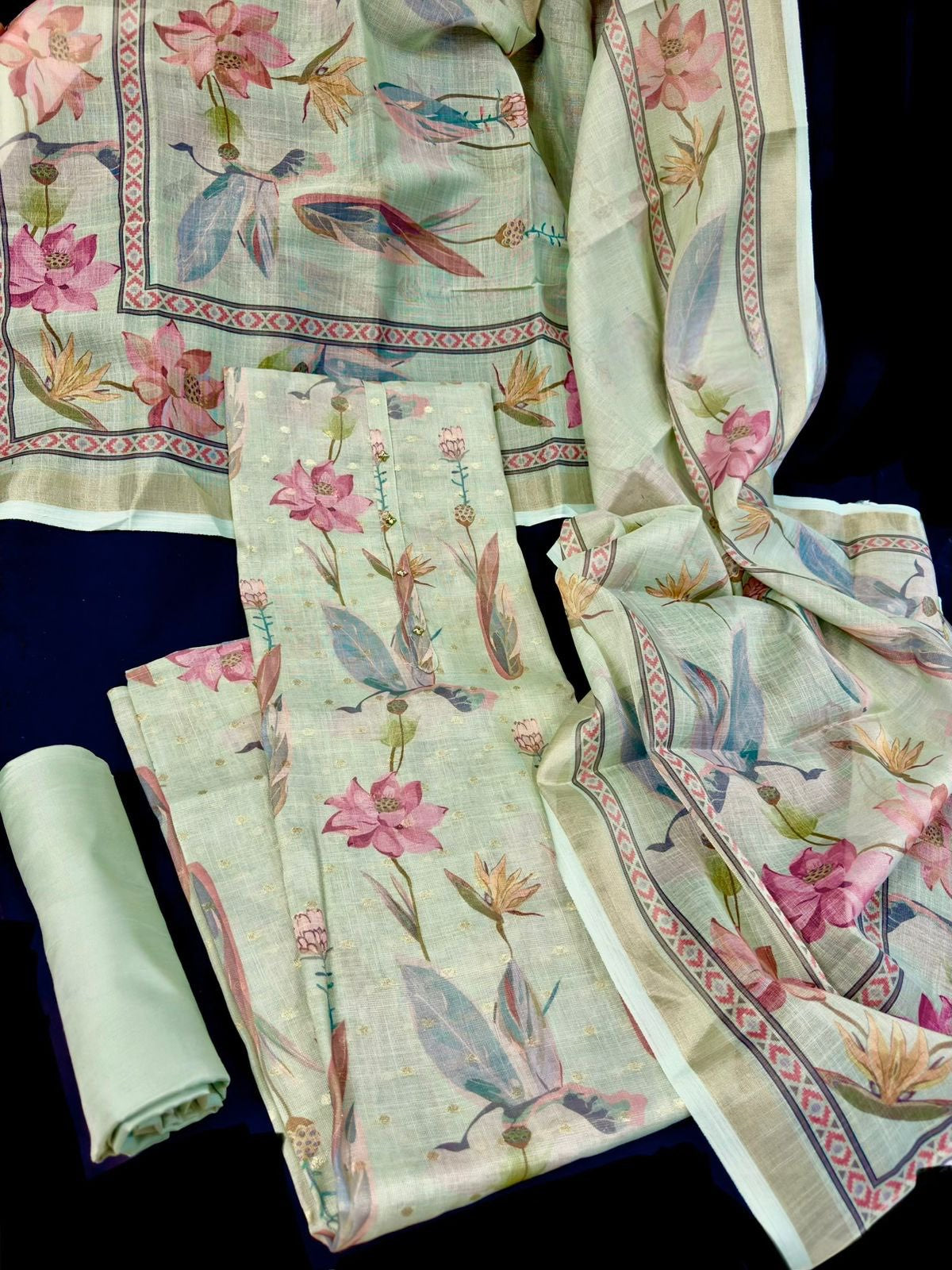 Linen Cotton Salwar Material