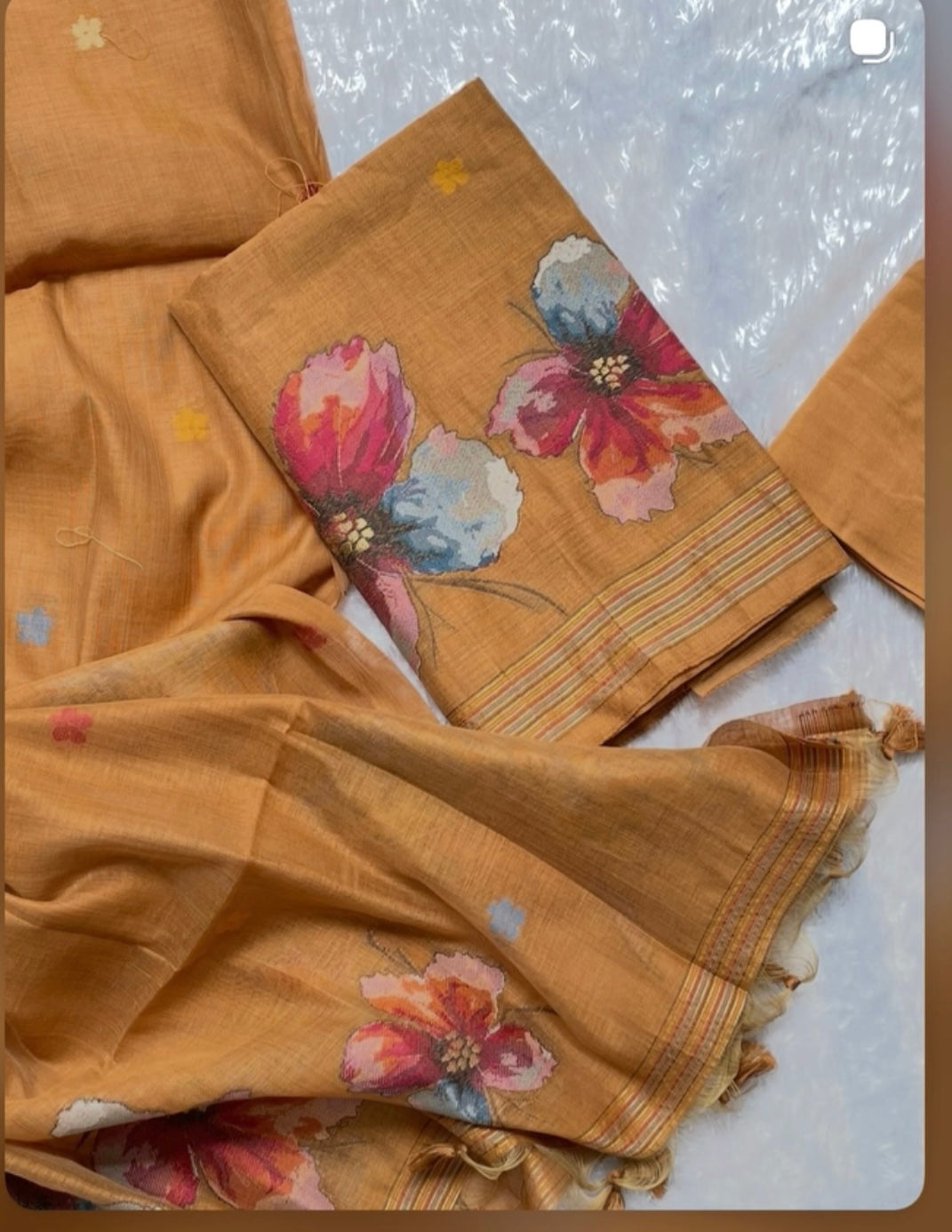 Jamdhani Linen Cotton Salwar Material