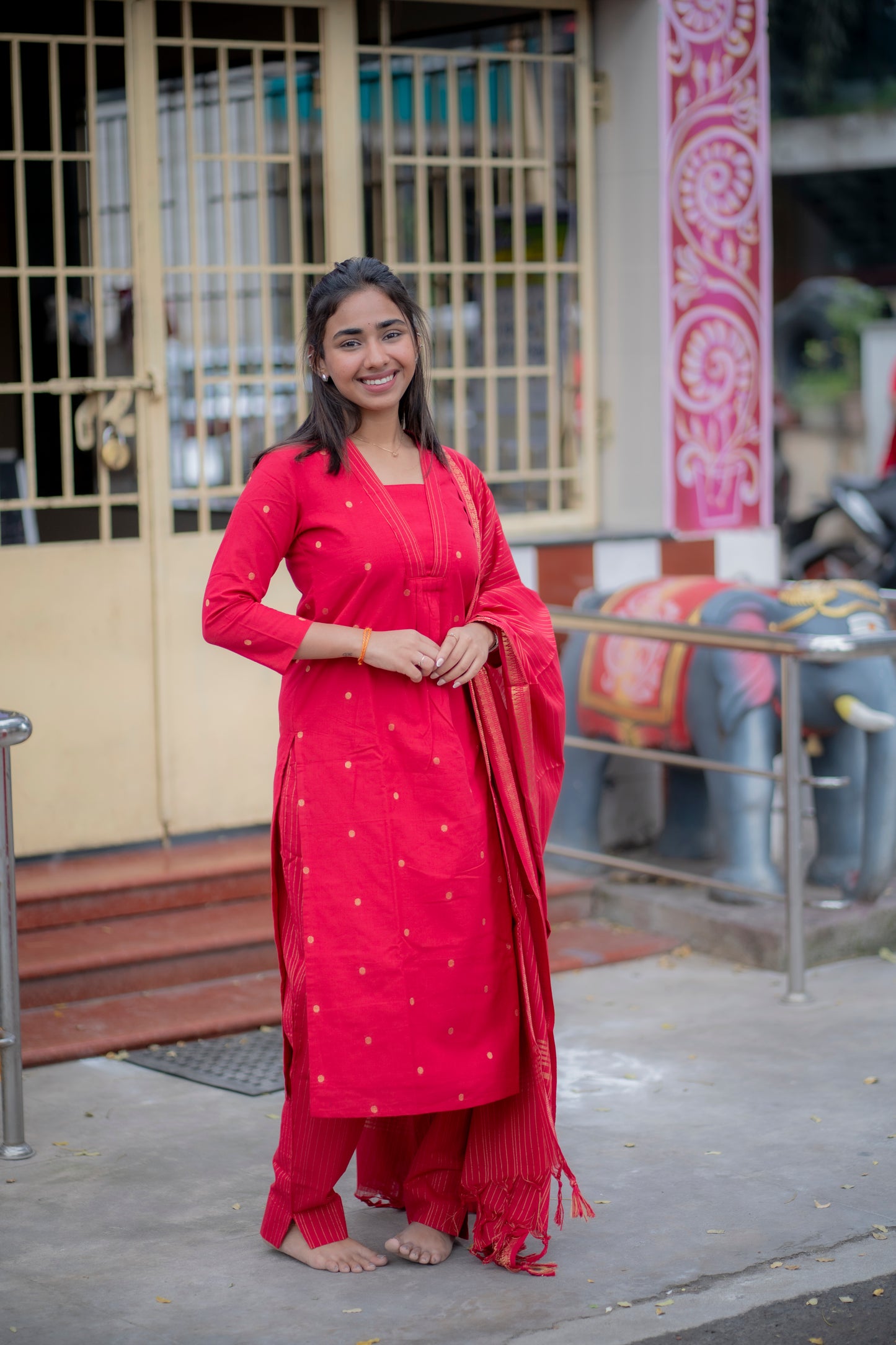 AA184 Raspberry Cotton 3 Pc set