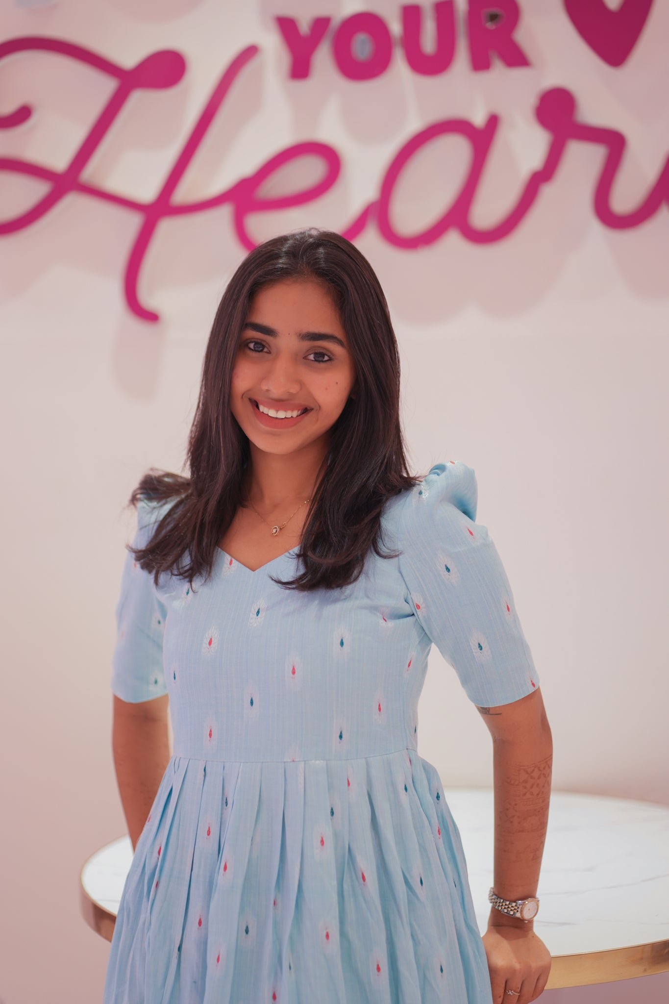 AA130 Baby Blue Cotton Maxi