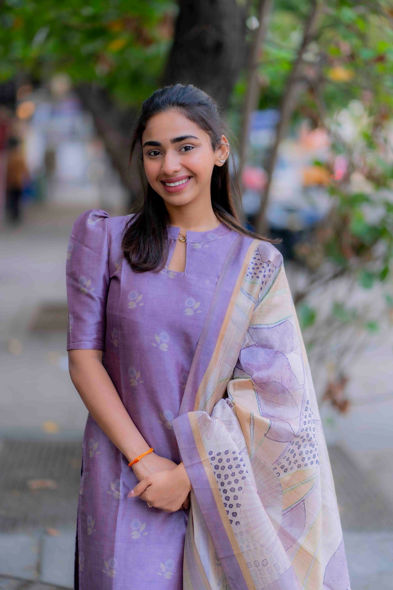 AA199 Lavender Floral Digital Print 3 Pc Set