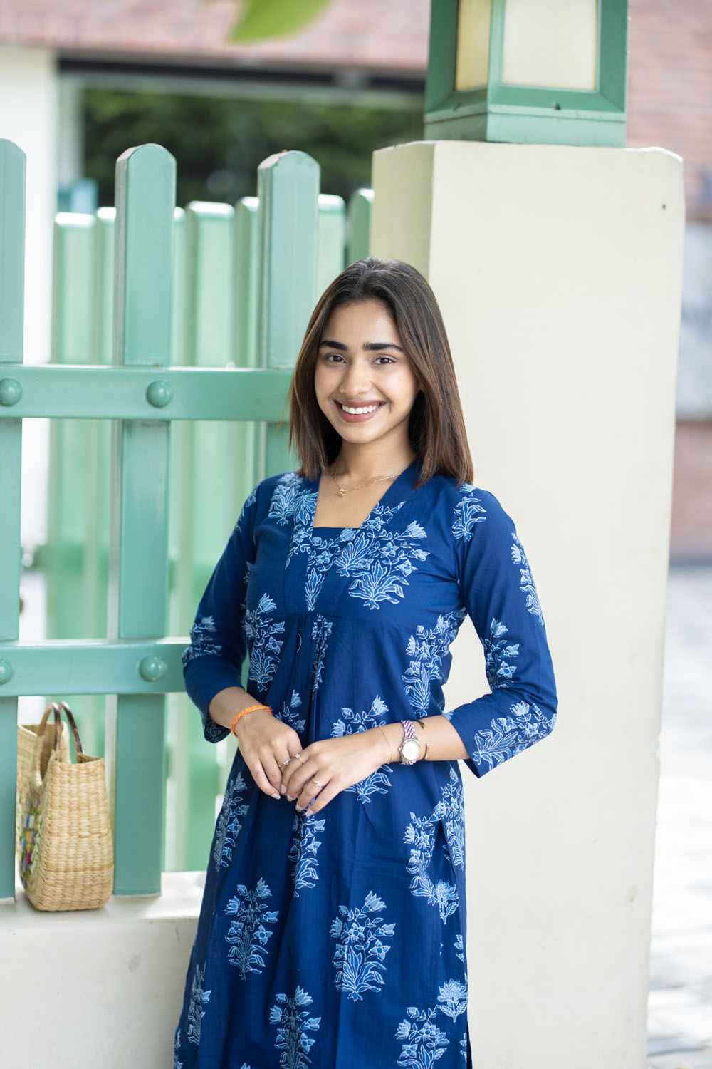 AA250 Blue Floral Cotton CoOrd Set