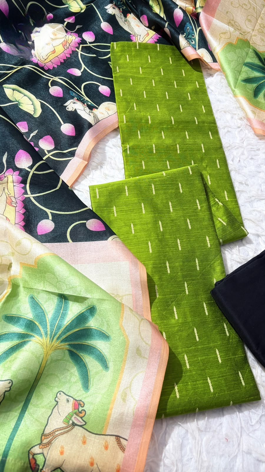 Raw Silk Salwar Material