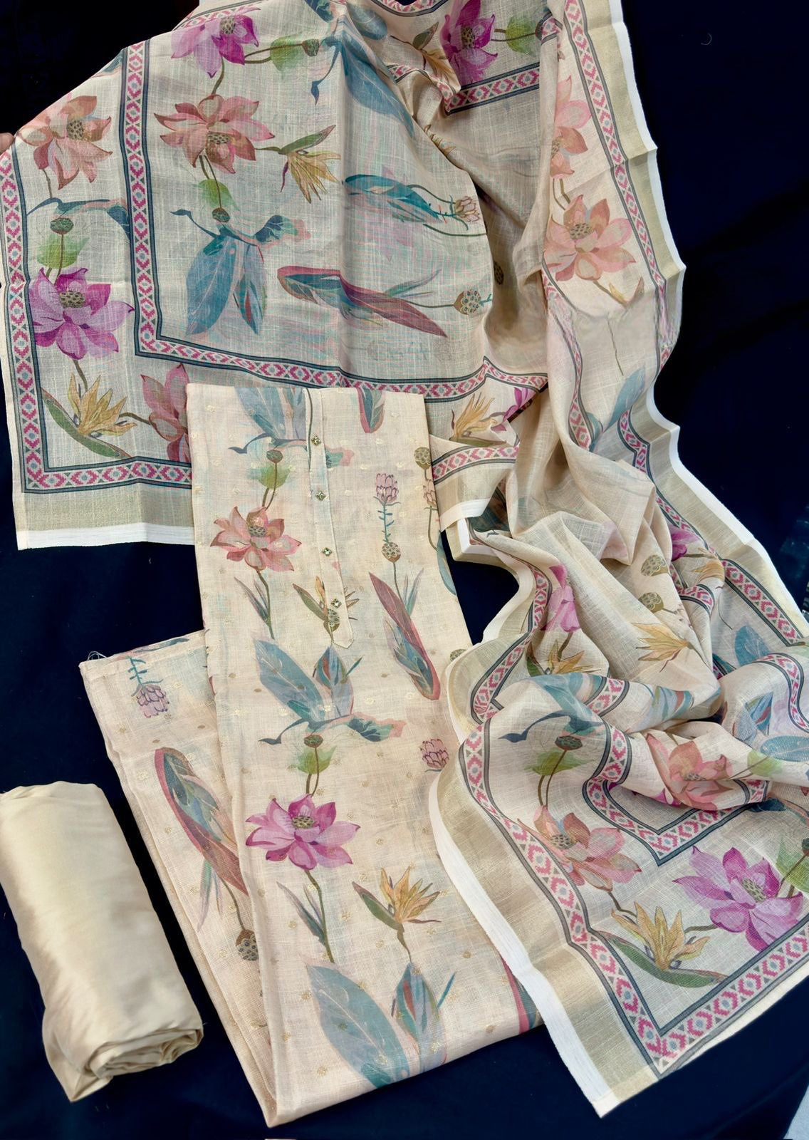 Linen Cotton Salwar Material