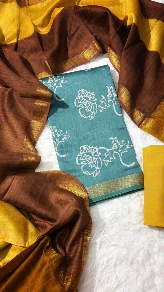 Chanderi Silk Salwar Material