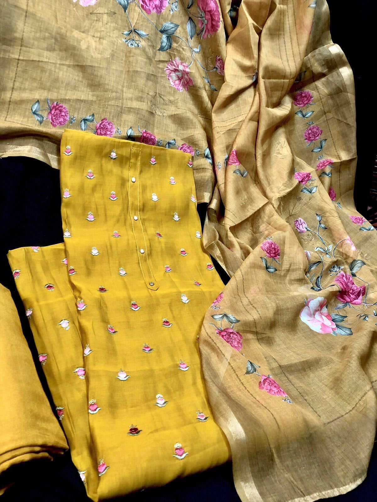 Muslin Silk (3 Pc Set)