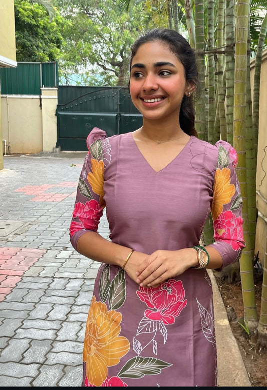 Muslin Silk Kurti with Dupatta