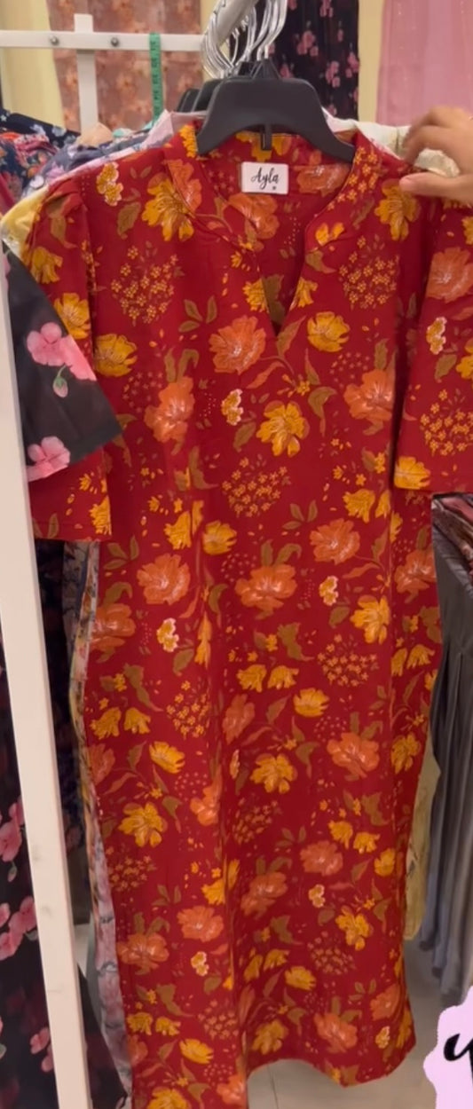 Red Cotton Co Ord set