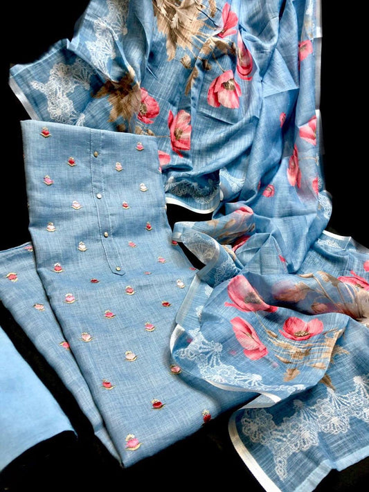 Soft Linen Silk3 Pc Set