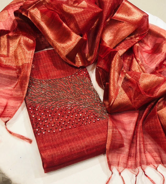 Tissue Silk Salwar Material