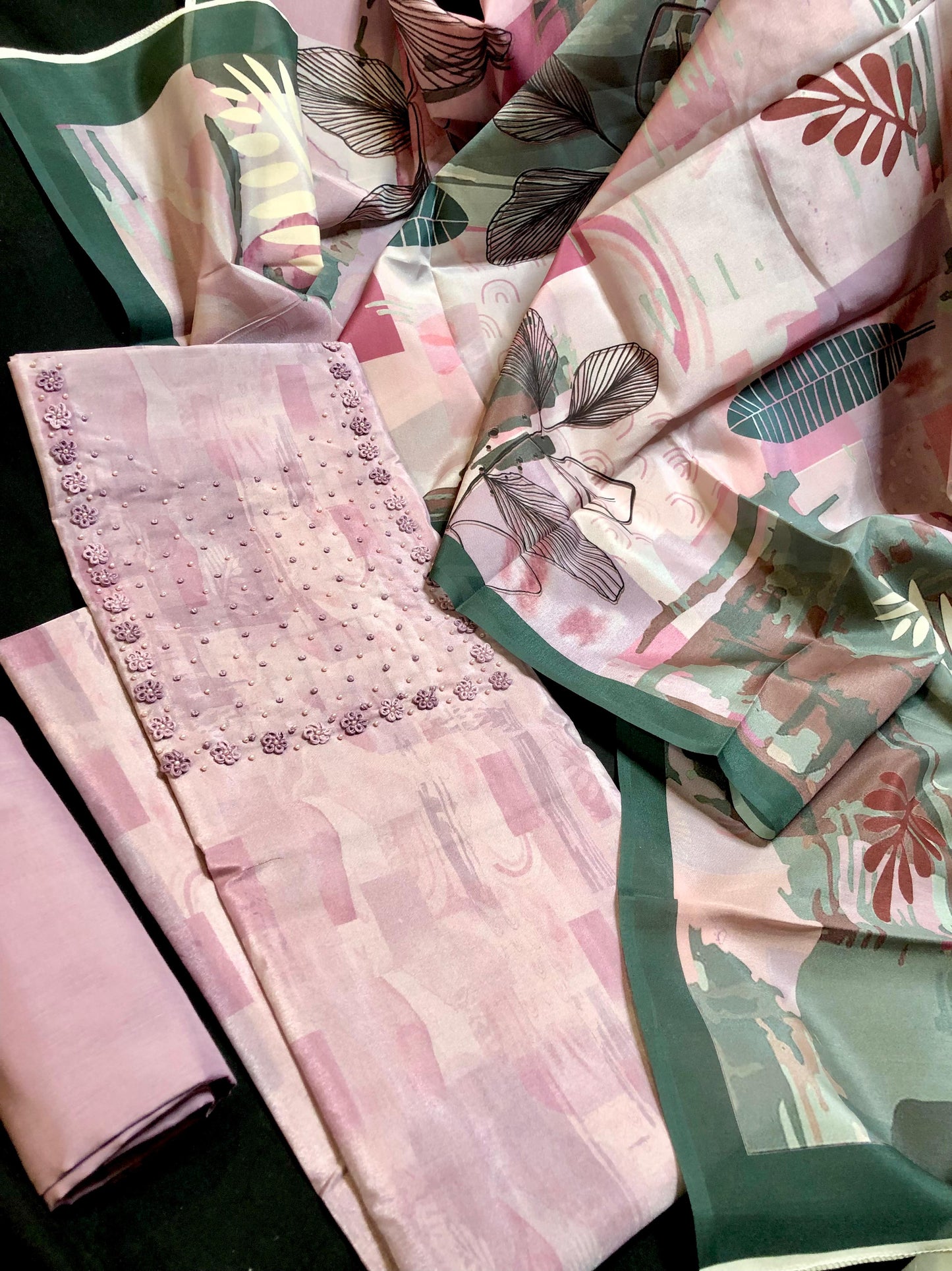 Soft Muslin Silk Salwar Material