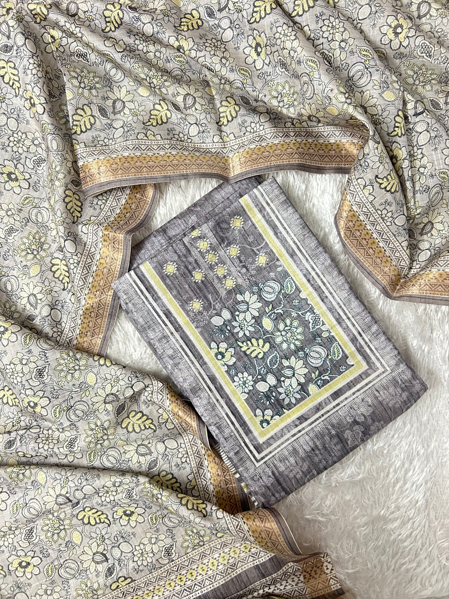Semi Tussar Salwar Material