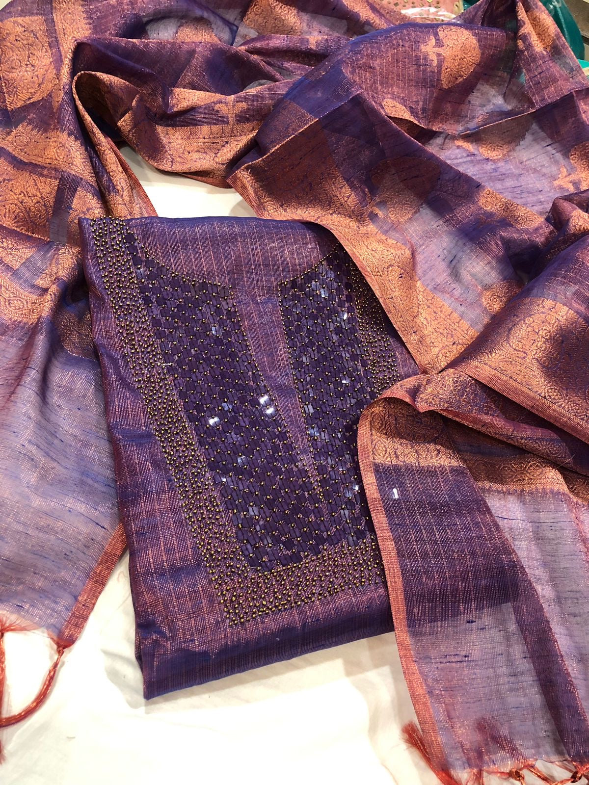 Silk Banaras Salwar Material