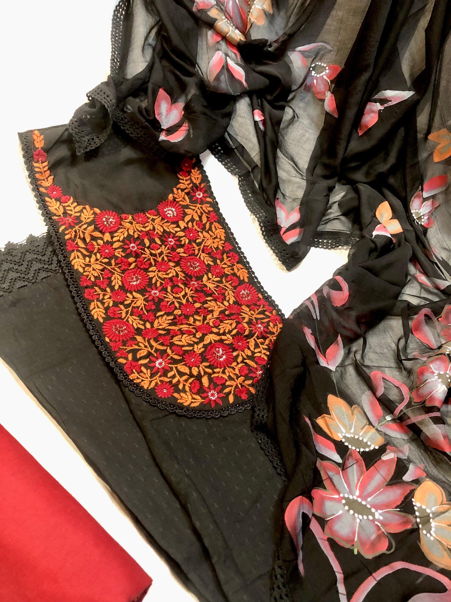 Black Cotton Salwar Material
